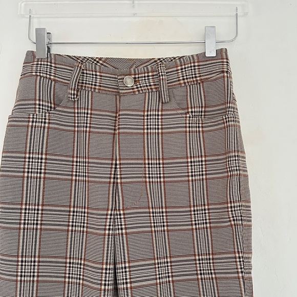 No. 6 tuesday pants brown plaid pant trouser store la garconne 0 2 25 26 XS S - Picture 4 of 7